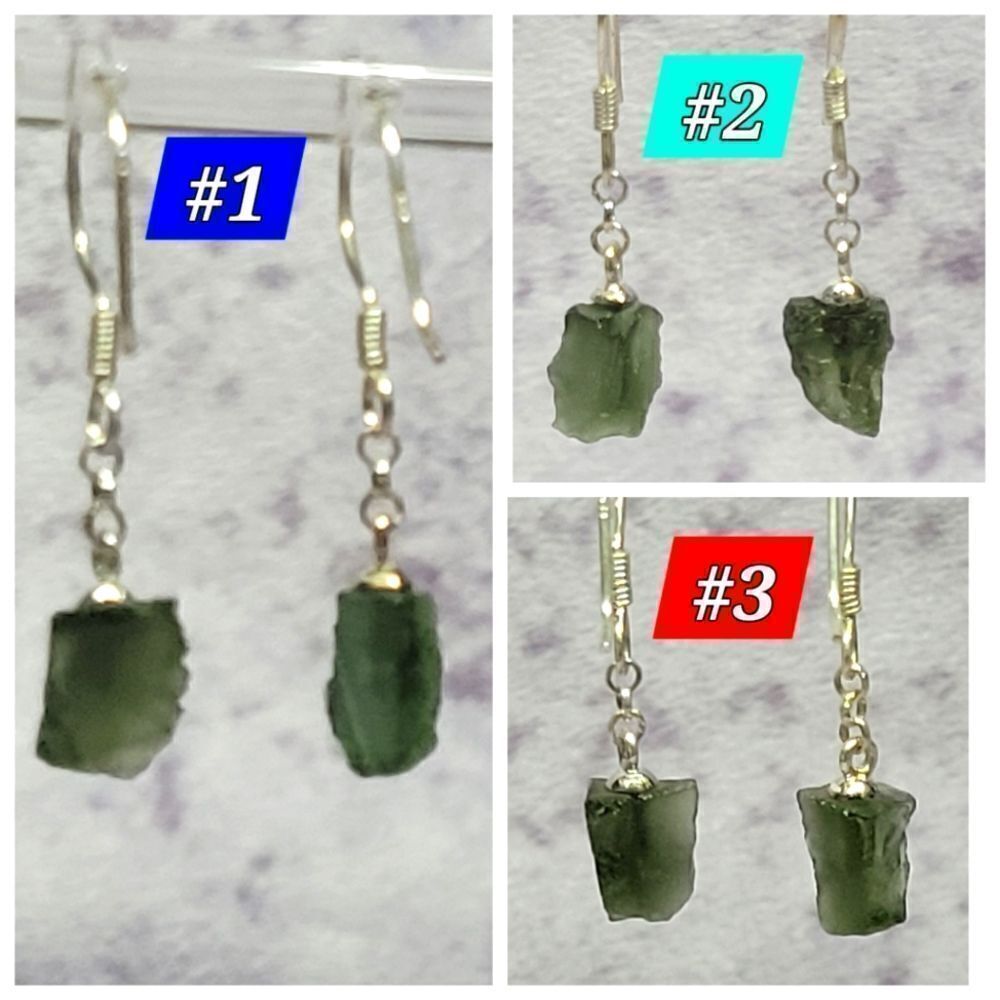 Bohemian Moldavite Earrings‎